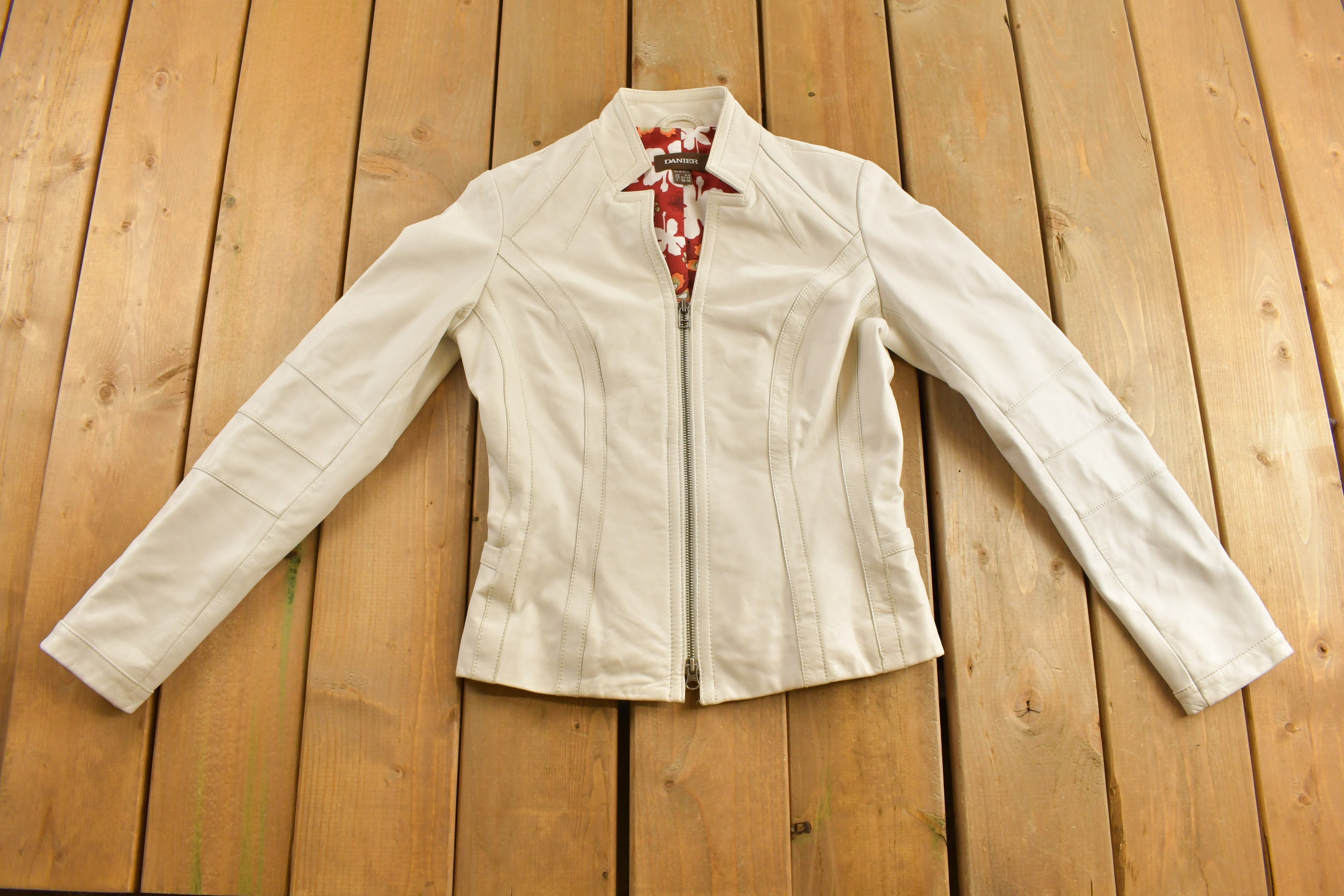 Danier white leather jacket sale