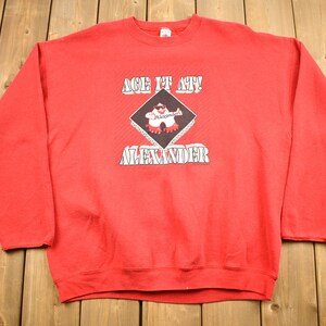 Vintage 1990s Ace It At Alexander Crewneck Sweatshirt / 90s Crewneck / Souvenir / Made In USA / Streetwear / Travel And Tourism