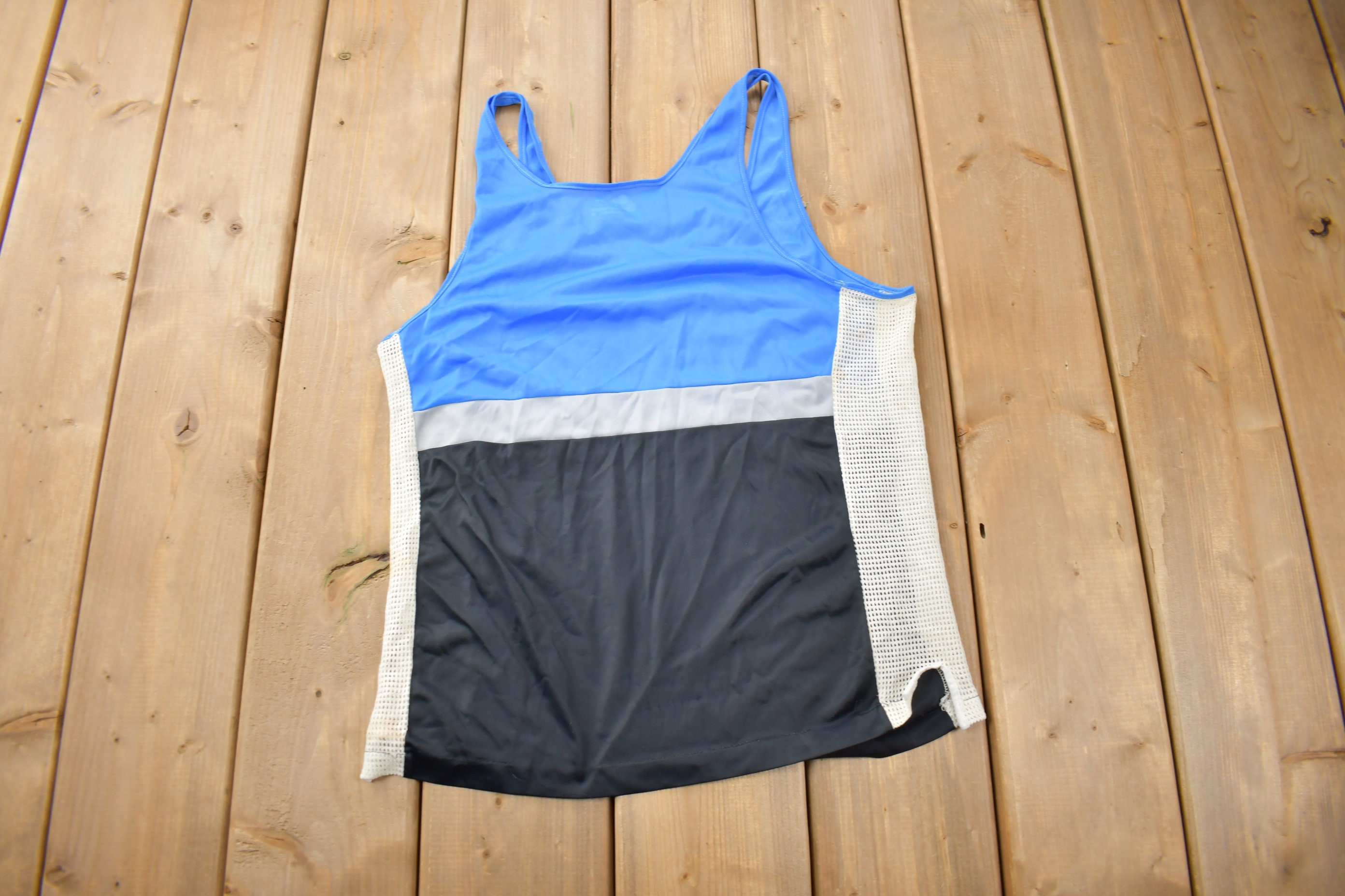 Vintage 1970s Nike Mesh Running Tank Top Shirt / True