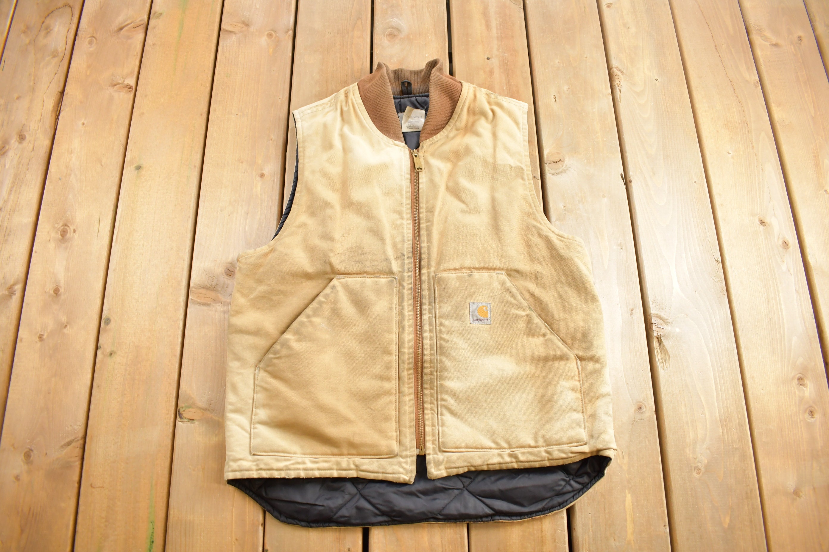 ジャケット・アウター 00s Vintage Carhartt Vest USA M MDT Vintage 80s Carhartt Worker Vest Sleeveless Jacket M Size