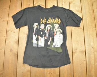 Vintage 1988 Def Leppard Hysteria Tour Band Promo T Shirt  / 1987-88 Tour / 80s Concert / Tour Graphic