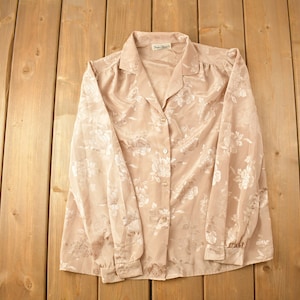 Camicia con bottoni floreali vintage anni &#39;90 That&#39;s What! / Camicia con bottoni anni &#39;90 / Flanella vintage / Camicia con bottoni di base / Stampa completa / Camicia floreale
