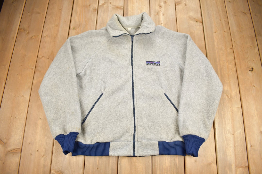 Vintage 1970s Patagonia Raglan Sleeve Full Zip Fleece