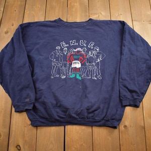 Vintage 1990s E.N.U.F Embroidered Crewneck Sweatshirt Made In USA