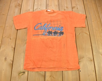 Vintage 1970s California Sun Graphic Souvenir T Shirt / Streetwear / Vintage California / Vacation Tee / Travel T Shirt / Single Stitch