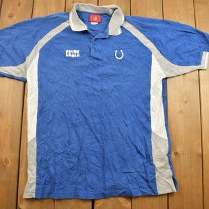 Vintage 1990s Indianapolis Colts NFL Grafik Golf Shirt / NFL / 90s Streetwear / Sportkleidung
