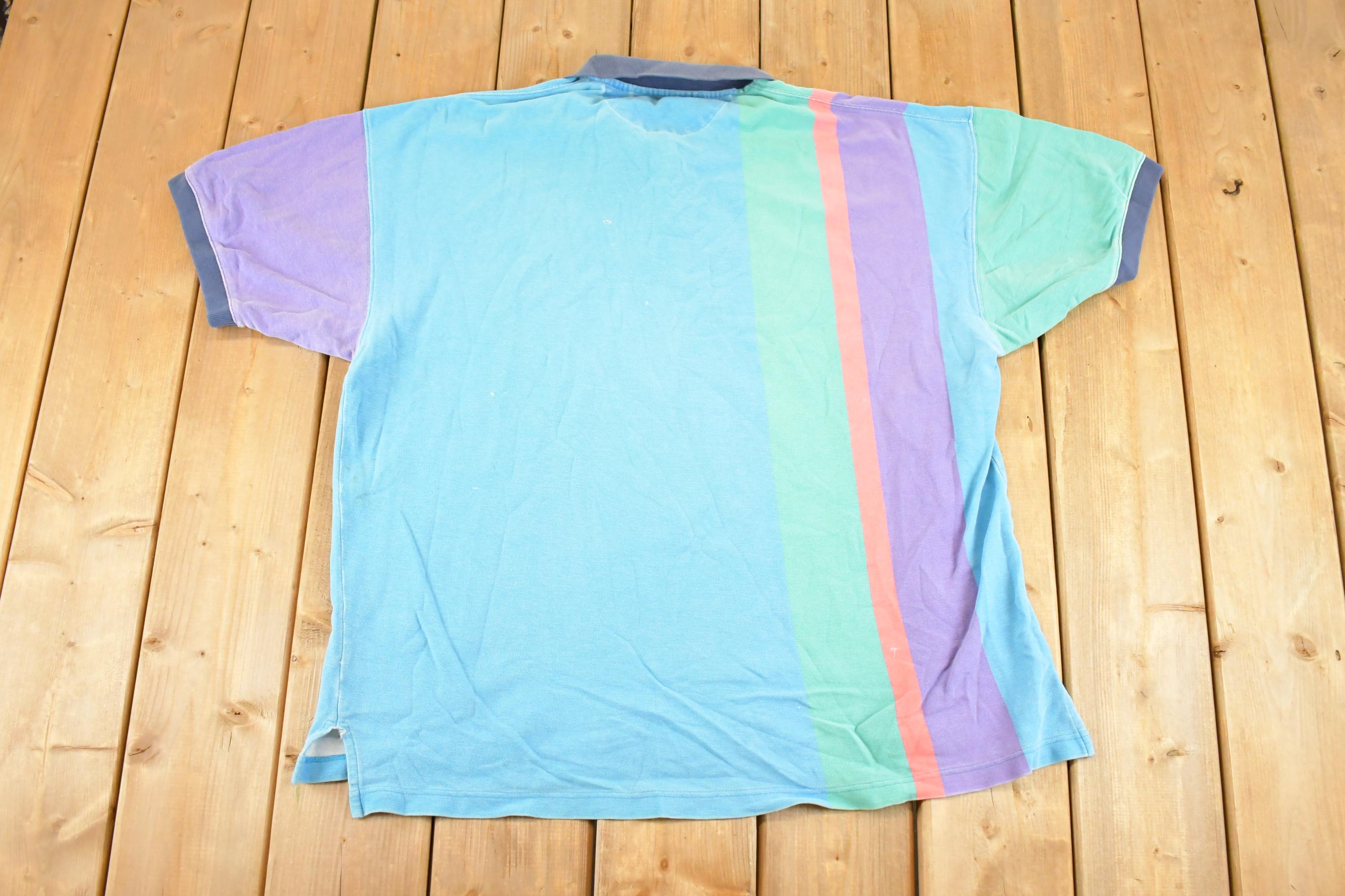 Vintage 1990's Eddie Bauer Colorblock Button up Shirt Men's XL / 90's ...