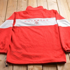 Vintage 1990s University Of Ohio State Collegiate Fleece Sweater / Outdoorsman / 90s Sweater / Streetwear / NCAA / Fleece Zip up / Buckeyes