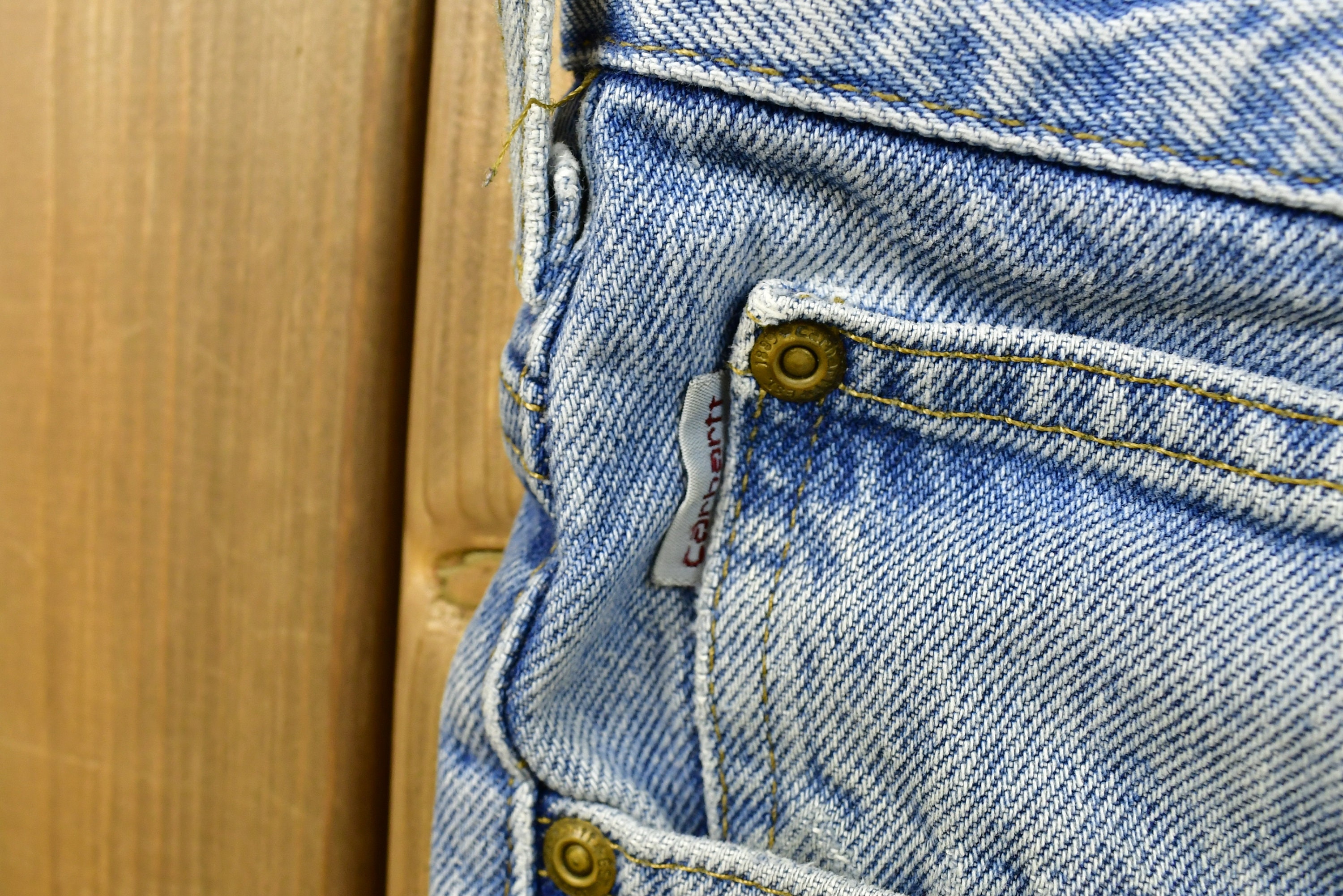 Vintage 90s Carhartt Denim Jeans Size 38 X 36 / Carpenter Painter