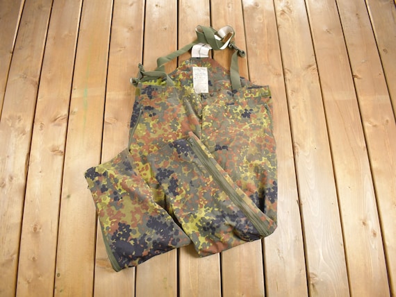 Vintage 1991 German Army Camouflage Suspenders Si… - image 1