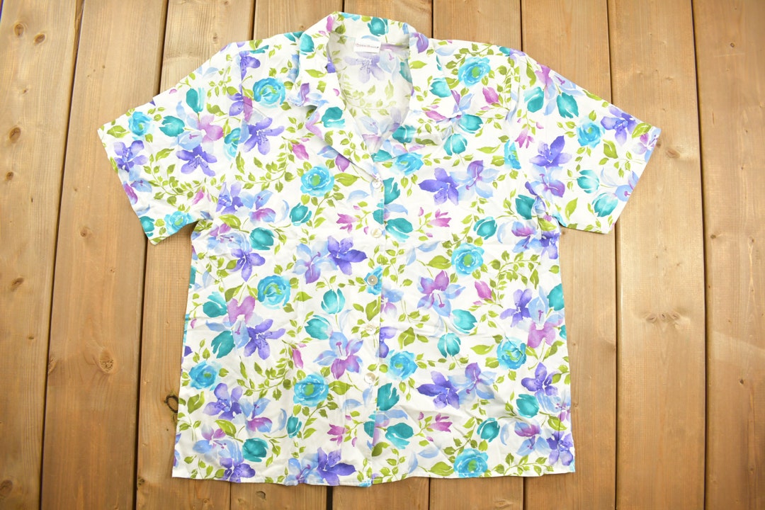 【美品】bobbie brooks ボビーブルックス　90S ブラウス 総柄 Vintage 1990s Bobbie Brooks Floral Button up Shirt / Women's