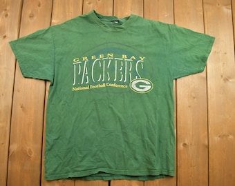 Vintage 1990s Green Bay Packers NFL Grafik T-Shirt / NFL / 90s Streetwear / Sportkleidung