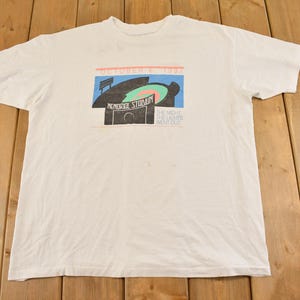 Camiseta vintage de 1991 do Baltimore Orioles Memorial Stadium, "A Noite em que as Luzes se Apagaram", tamanho XL masculino / Fabricada nos EUA / Roupa Esportiva da MLB