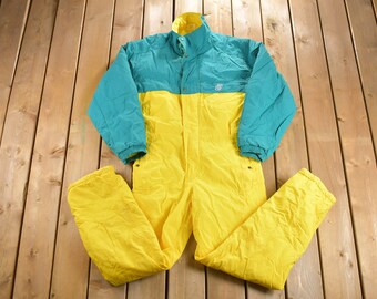 Vintage 70s Documented Sears Quilted Puffy Coveralls Work N