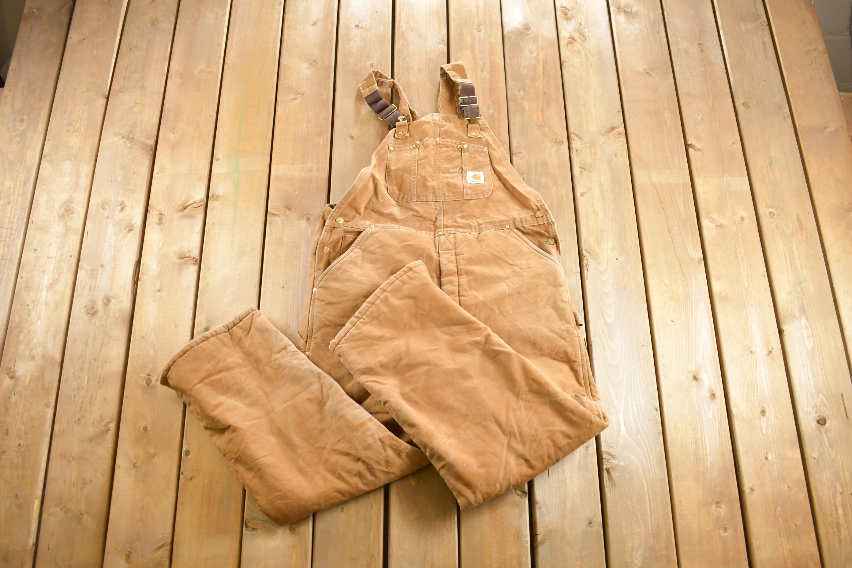 Carhartt ベージュ　オーバーオール CLINK｜CARHARTT WIP BIB OVERALL (H.BROWN)｜東京・吉祥寺