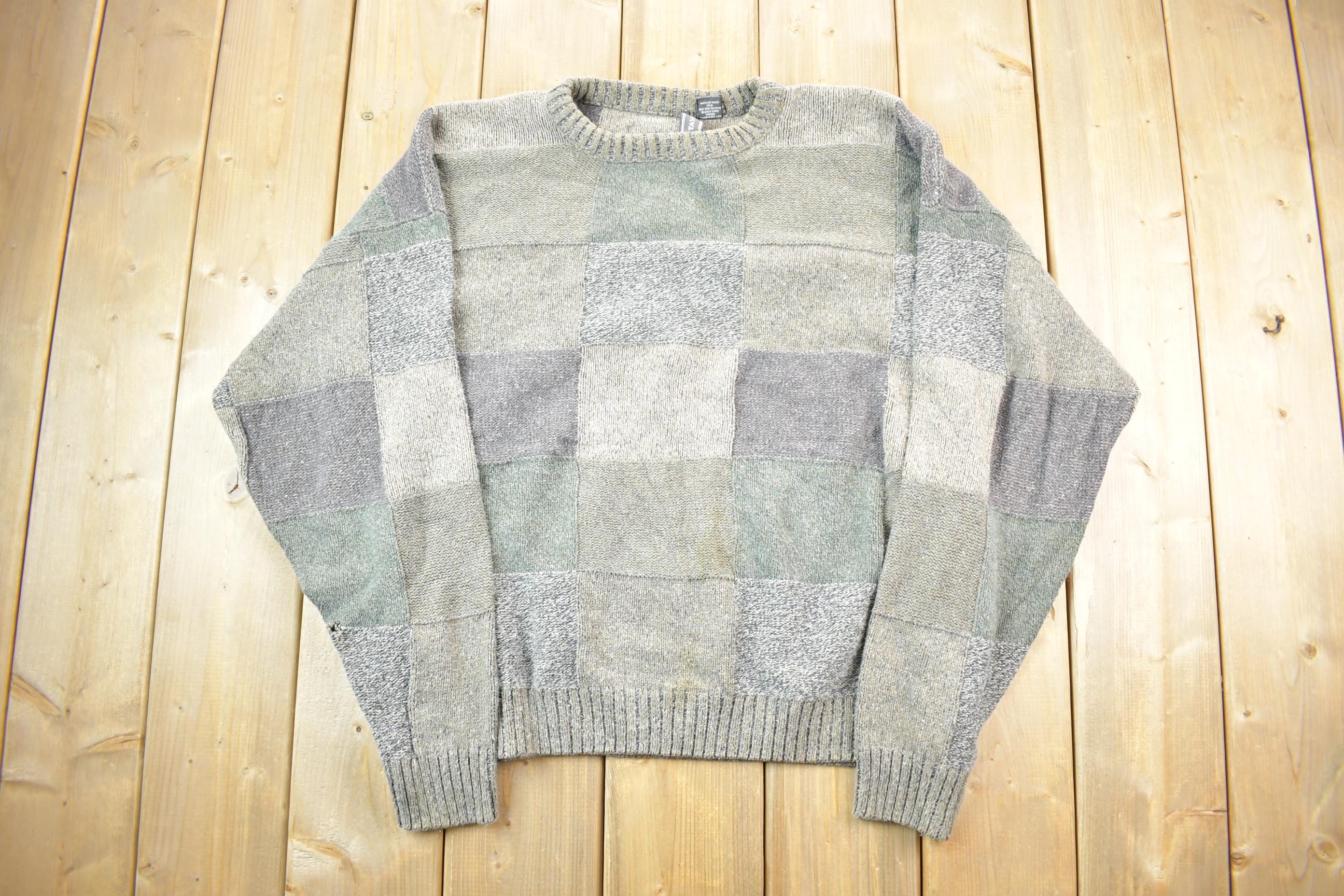 J.crew Patchwork Sweater 1990s - Etsy