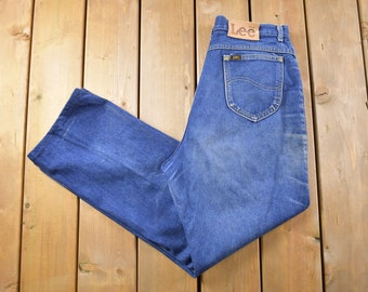 Vintage 1980s Lee Denim Medium Wash Jeans Size 32 x 30 / Vintage Denim / Vintage Lee / Made In USA / Retro Jeans