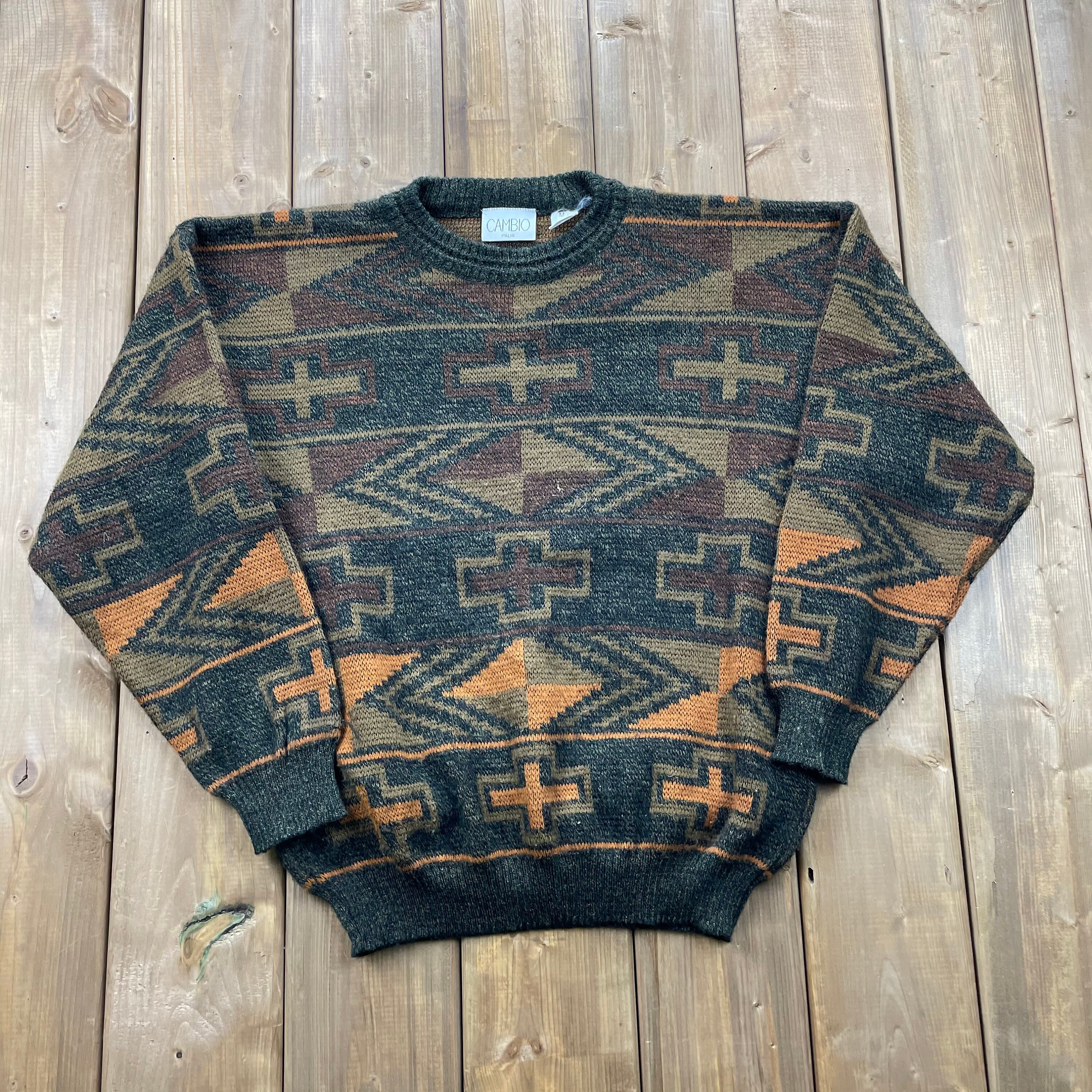 vintage Design sweater italia製 Vintage Cambio Italia Knitted Sweater / Vintage 90s Crewneck