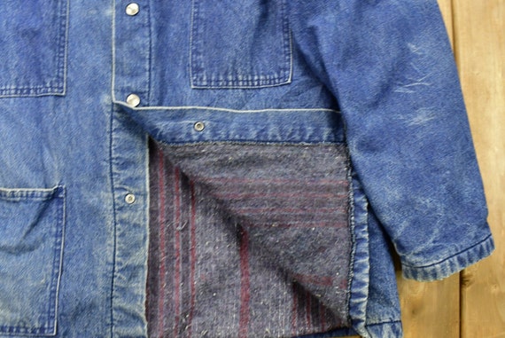 Vintage 1980s Dickies Blanket Lined Jean Chore Co… - image 3