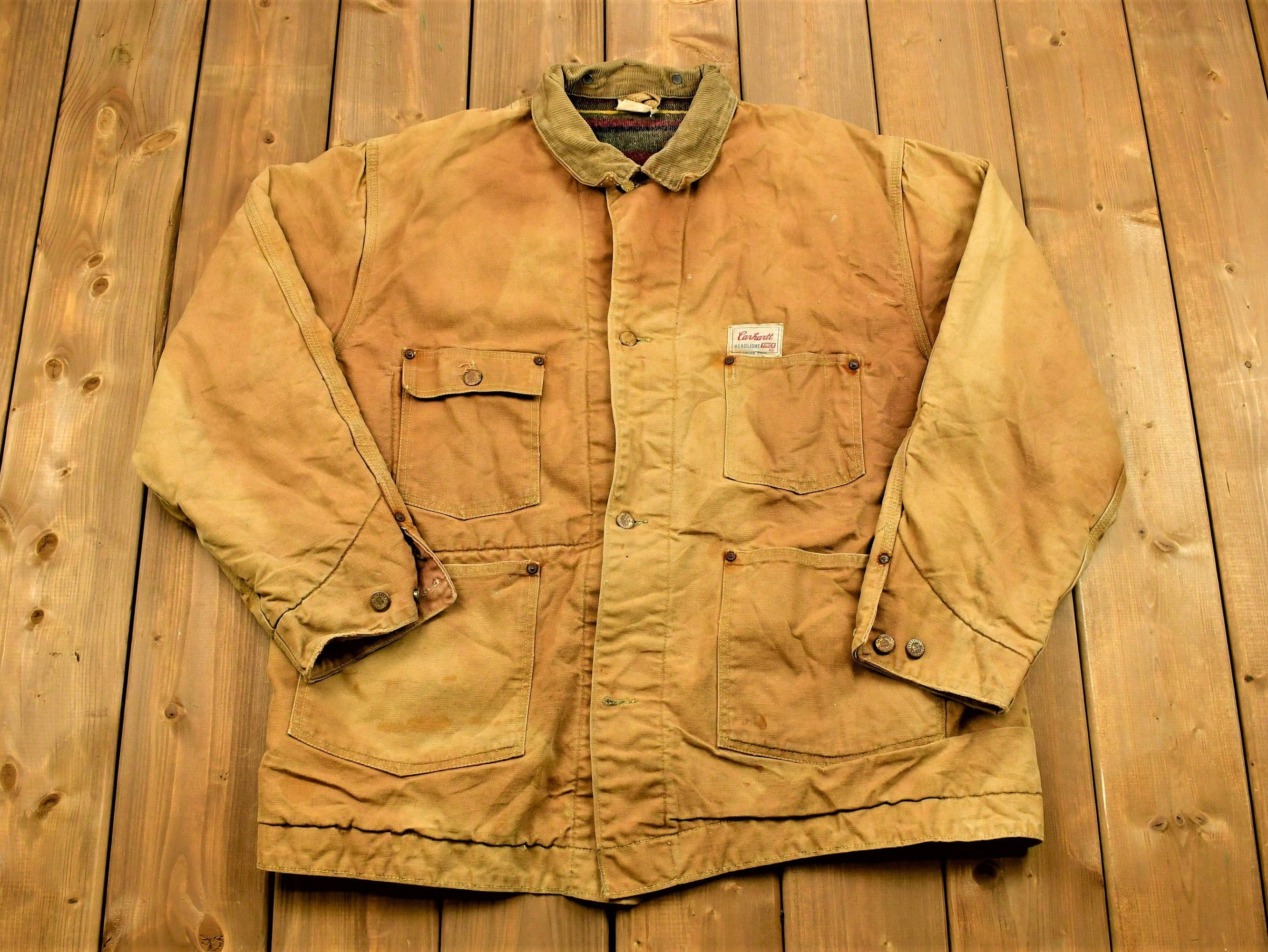 Vintage 1960's Carhartt Chore Coat Headlight Finck / Workwear