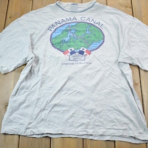 Vintage 1990s Experience Panama Canal Souvenir T-Shirt / Streetwear / Made In USA / Vacation Tee / Travel T Shirt