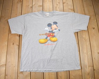 Vintage 1990s Disney I'm With Goofy Promo T-Shirt / 90s Graphic Tee / Vintage Mickey Mouse / Made In USA / 90s Disney Tee