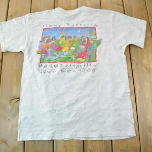 Vintage 1993 Jimmy Buffett Margaritaville Graphic T-Shirt / Streetwear / Tropics Shirt / Vacation Tee / Travel & Tourism / Made In USA