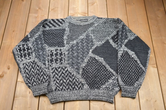 Vintage 1990s Expressions Knitted Sweater / Vinta… - image 1