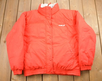 Vintage 1990s Fila Puffer Jacket / Embroidered Fila / Vintage Bubble Jacket / Winter / Streetwear / 90s Fila / Full Zip Puffer