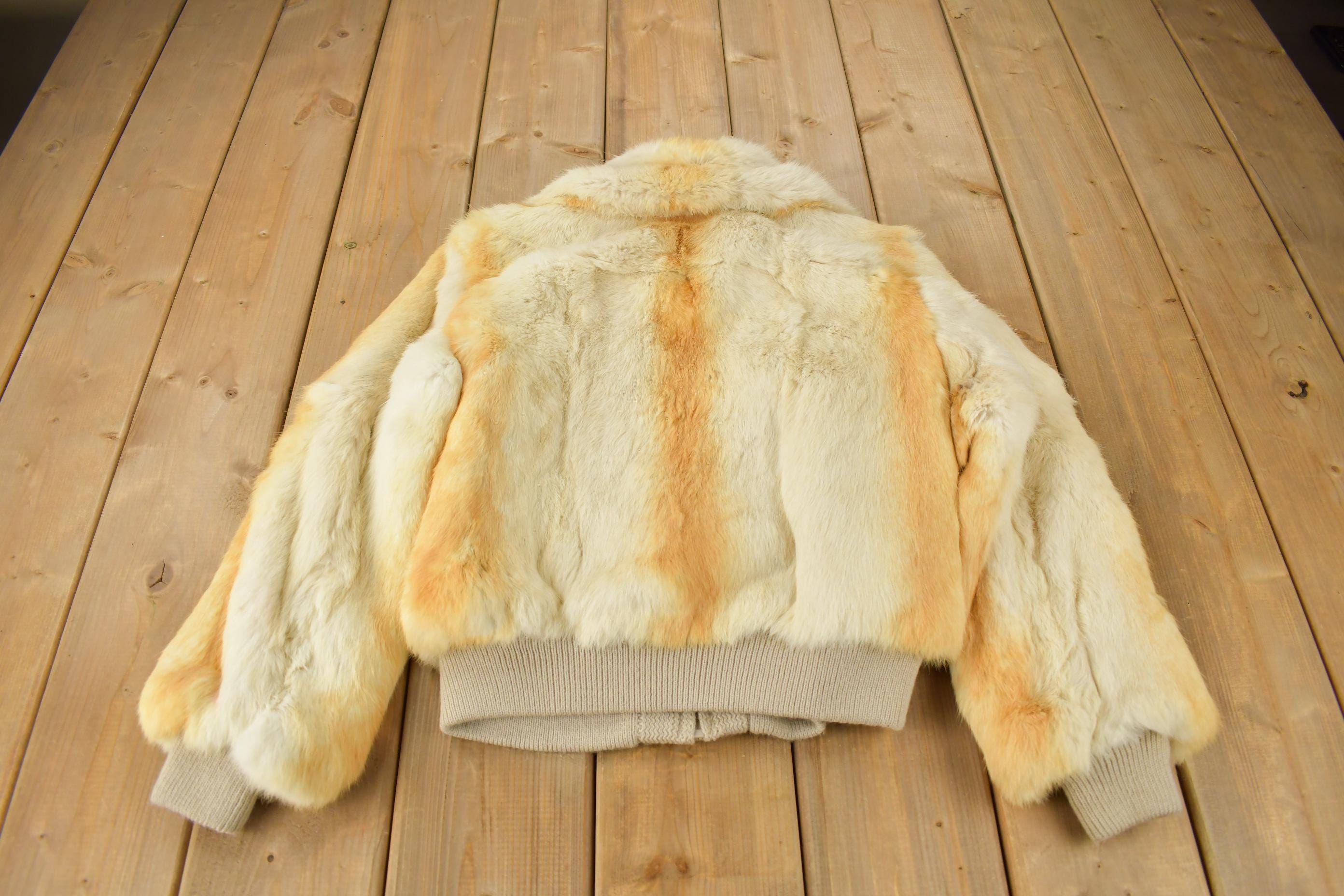 Vintage 1980s Imperial Rabbit Fur Coat Size Small / Vintage Fur Jacket ...