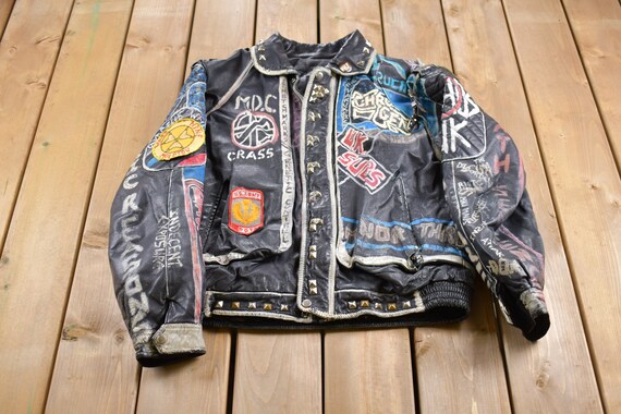 Vintage 1990s Leather Crest GBH Army 