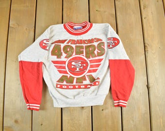 Vintage 1991 San Francisco 49ers Graphic Crewneck Sweatshirt Toddler Size 7 / 90s Pullover / NFL / Vintage Sportswear / Made in USA