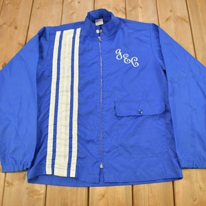 Vintage 1970s Elert Striped Windbreaker Jacket / Streetwear / Light Jacket / Full Zip Windbreaker / True Vintage