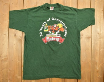 Vintage 1990s 30 Years Kitchener Waterloo Oktoberfest Graphic T-Shirt / Beer / Retro / Single Stitch / Made In Canada / 90s Graphic Tee
