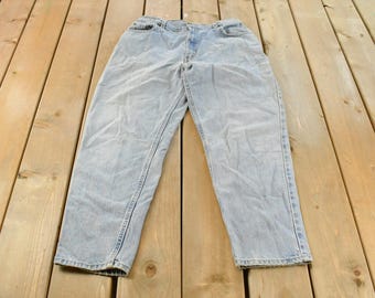 Vintage 1990s Levi's 545 Loose Fit Denim Jeans Men's 31 x 28 / 90s Levi's / Distressed Sun Faded