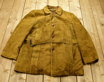 Vintage 1980s Cresco Suede Leather Jacket Size 42 / Fall Outerwear / Leather Coat / Winter Outerwear / Streetwear Fashion / Suede Jacket