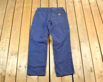 90s Carhartt Sunfade PainterPants 33×32 Carhartt Duck Double Knee Painter Pants Brown W32 L32 Used Vintage
