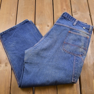Vintage 1990s Big Mac Baggy Jeans 38 x 26 / Made in USA / 90s Streetwear Fashion / Blue Jeans / Vintage Pants