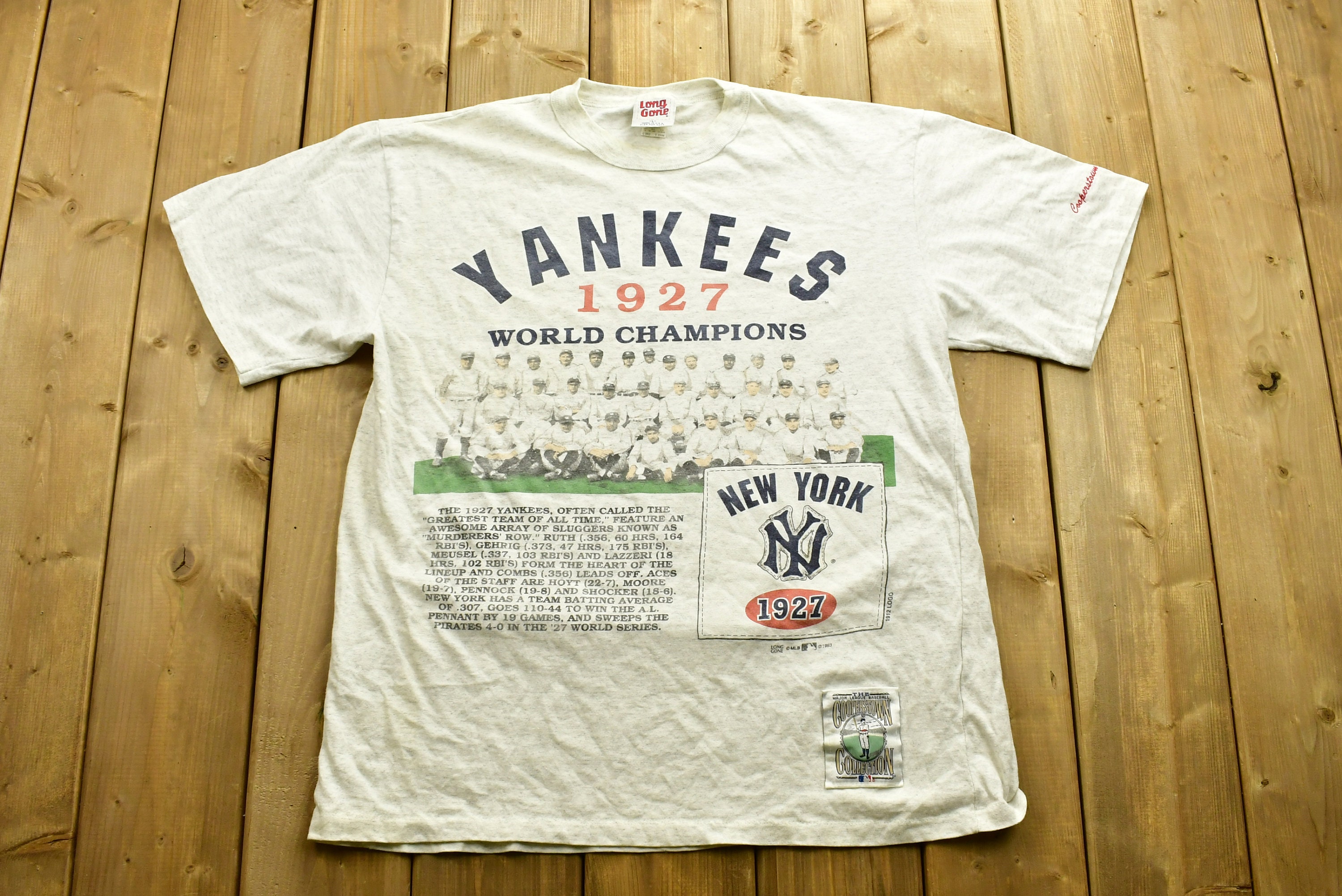 Vintage Champion MLB NY Yankees Tee Shirt 1987 Size Small Made in USA