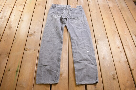 Vintage 1990s Levi's 505 Grey Denim Jeans Size 31… - image 3