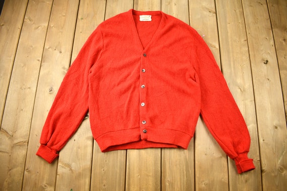 arnold palmer red cardigan