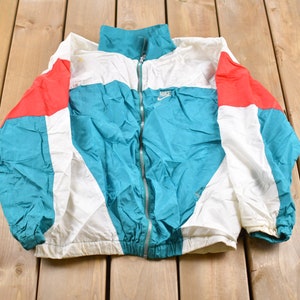 Vintage 1980s Nike Color Block Windbreaker Jacket / 80s Nike / Athletic Spring Summer Sportswear / Streetwear / Athleisure