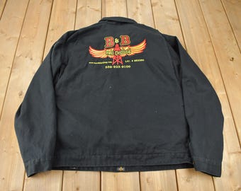 Chaqueta Carhartt Detroit vintage bordada del año 2000, talla L.