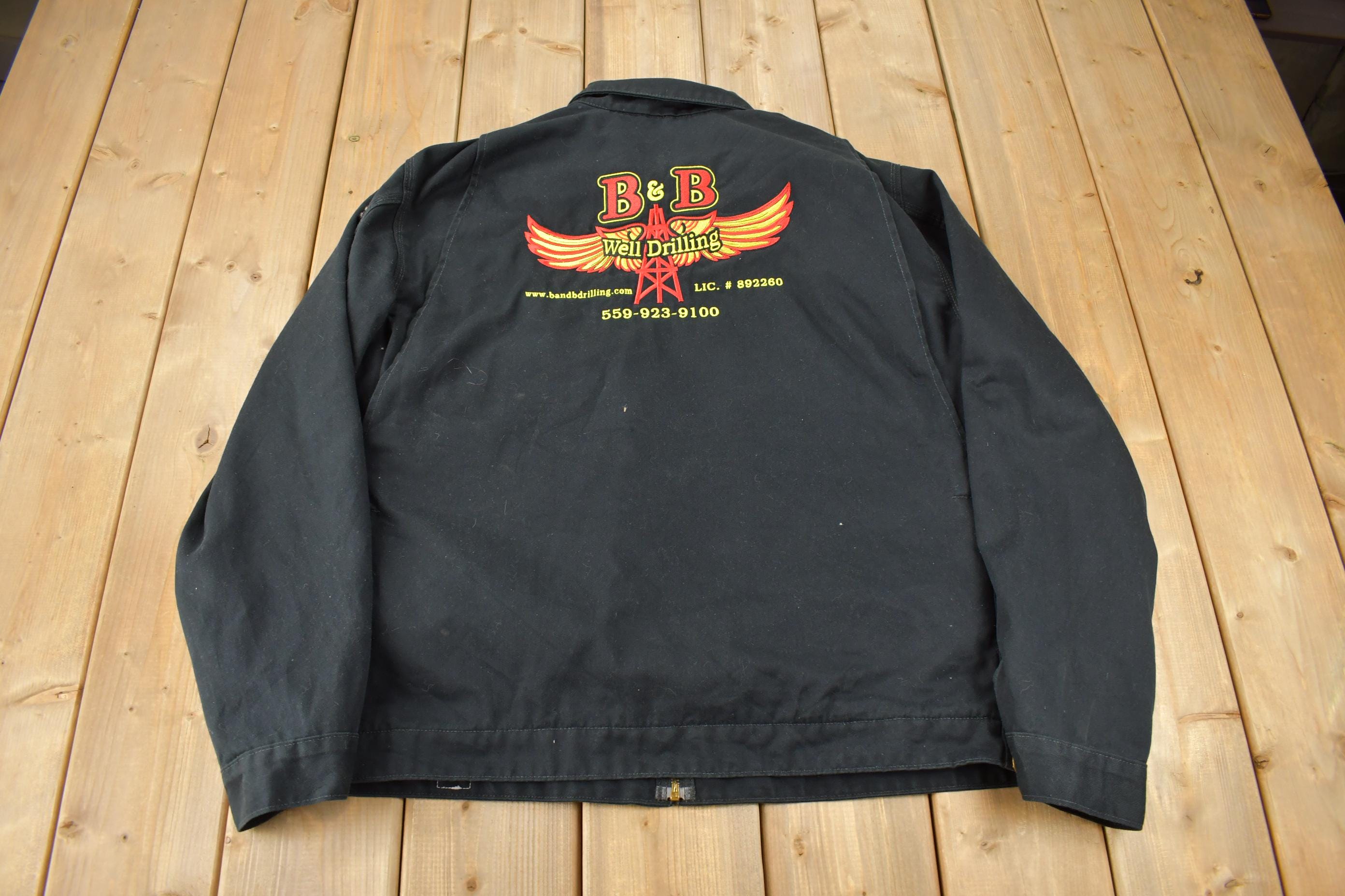 Vintage Y2K Embroidered Carhartt Detroit Jacket Size L Oil 