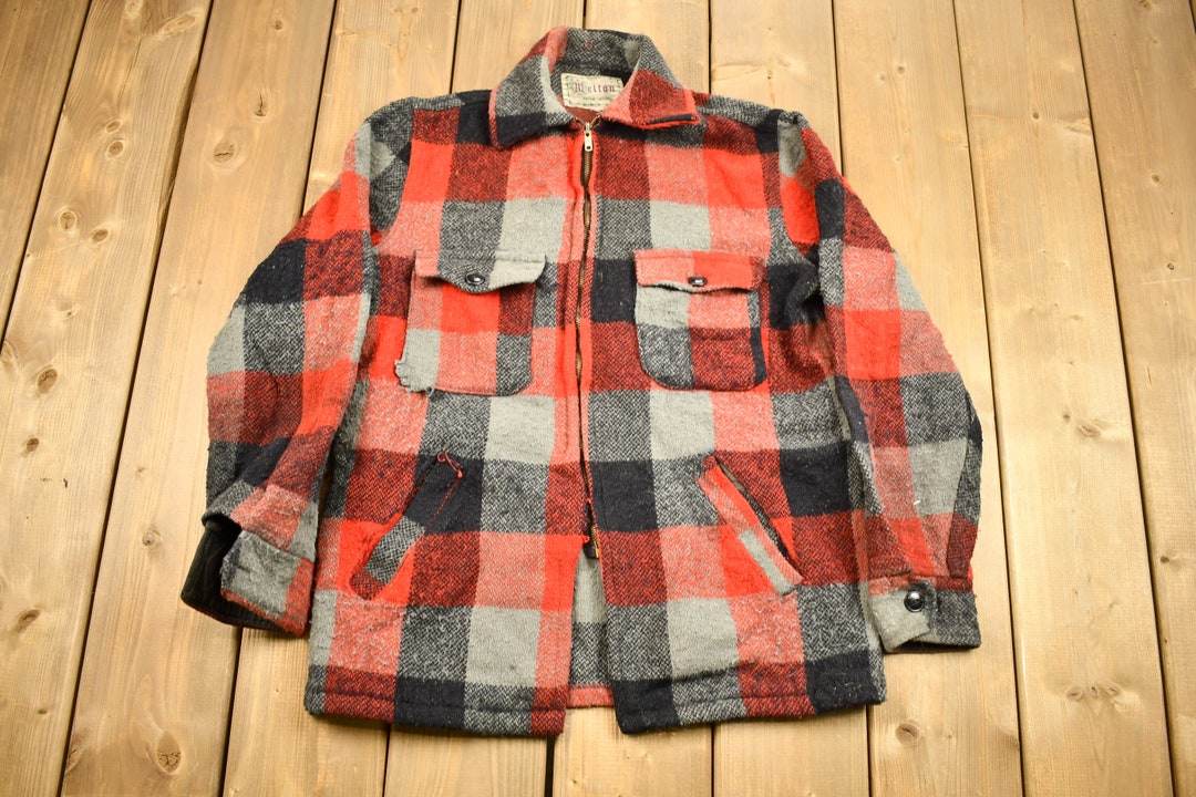ジャケット・アウター Rare!70s MELTON OUTER JKT Buffalo plaid ジャケット・アウター Rare!70s MELTON OUTER JKT Buffalo plaid 70s