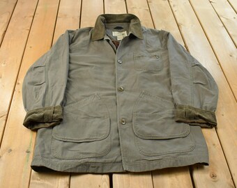 Chaqueta de trabajo forrada estilo años 2000 de L.L. Bean, talla XL alta para hombre / Ropa de trabajo / Ropa urbana / Abrigo de granero / Y2K LL Bean