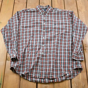 Vintage 1990s Ralph Lauren Button Up Shirt / 1990s Button Up / Vintage Flannel / Plaid Flannel / Casual Shirt / Formal Shirt / 90s Ralph