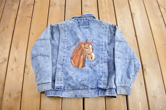 おしゃれ　Holding Horses  デニムジャケット  ビンテージ 刺繍 おしゃれHolding Horses デニムジャケット ビンテージ 刺繍