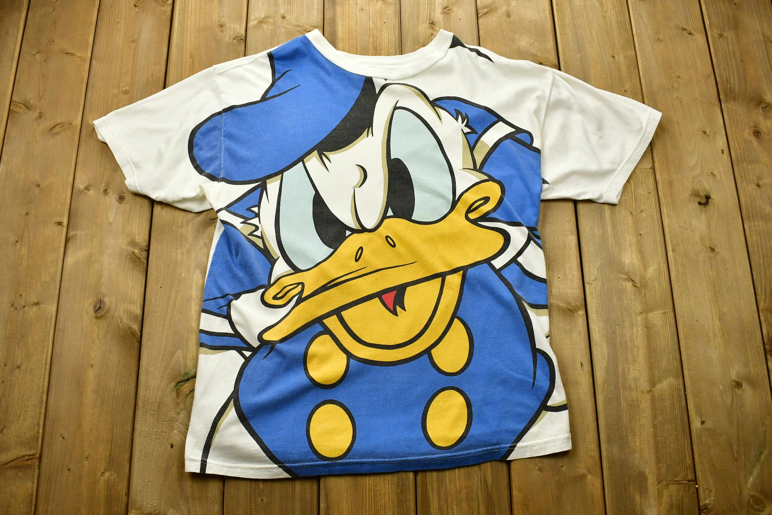 Vintage 90's Donald Duck Disney Lounge T-shirt / All Over Print