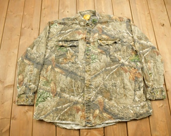 Vintage 1990s Wasatch Real Tree Edge Camo Button Up Shirt / 1990s Button Up / Vintage Real Tree / Jagdtarn / Arbeitskleidung / Camo Button Up